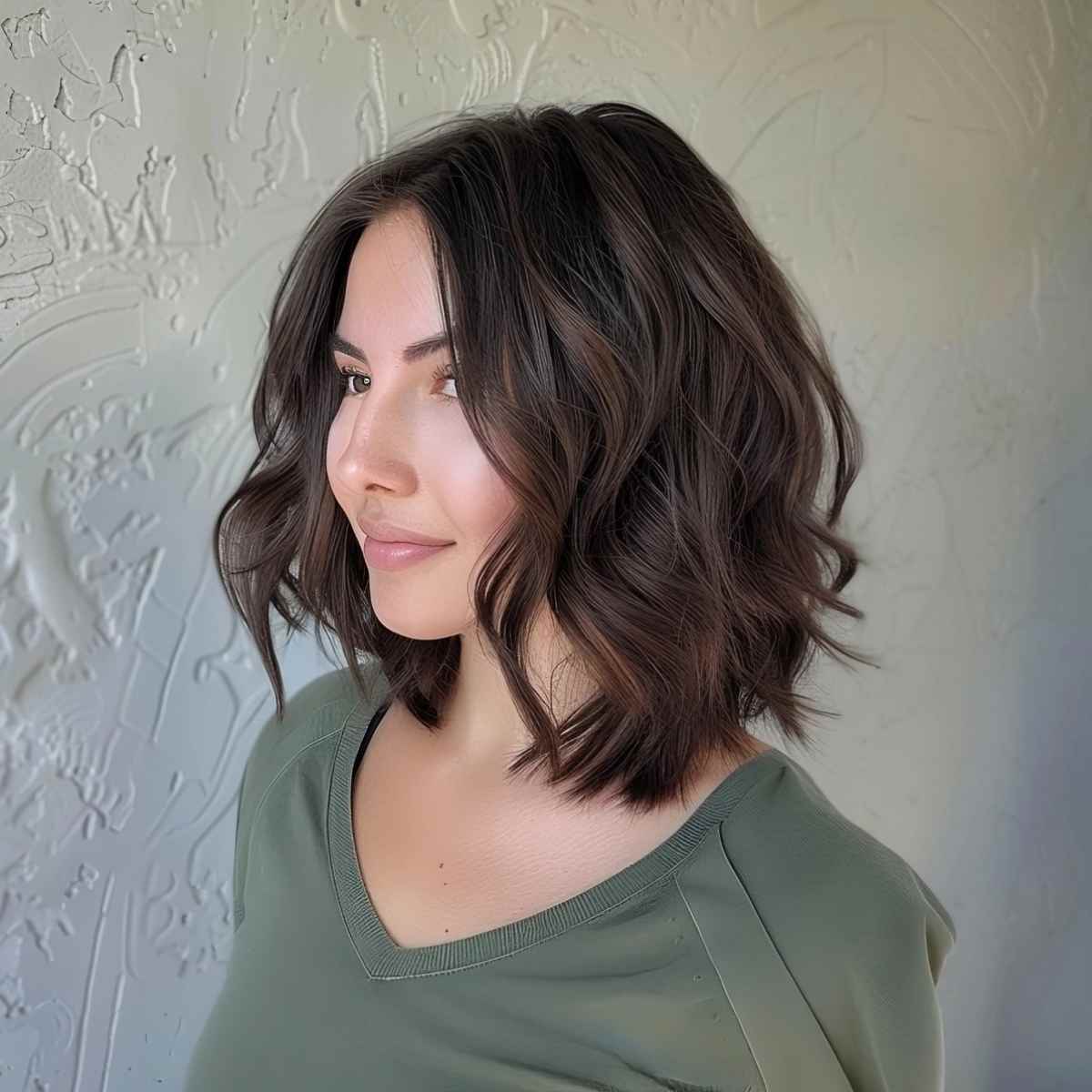 Cute Short Shoulder-Length Wavy Haircut
