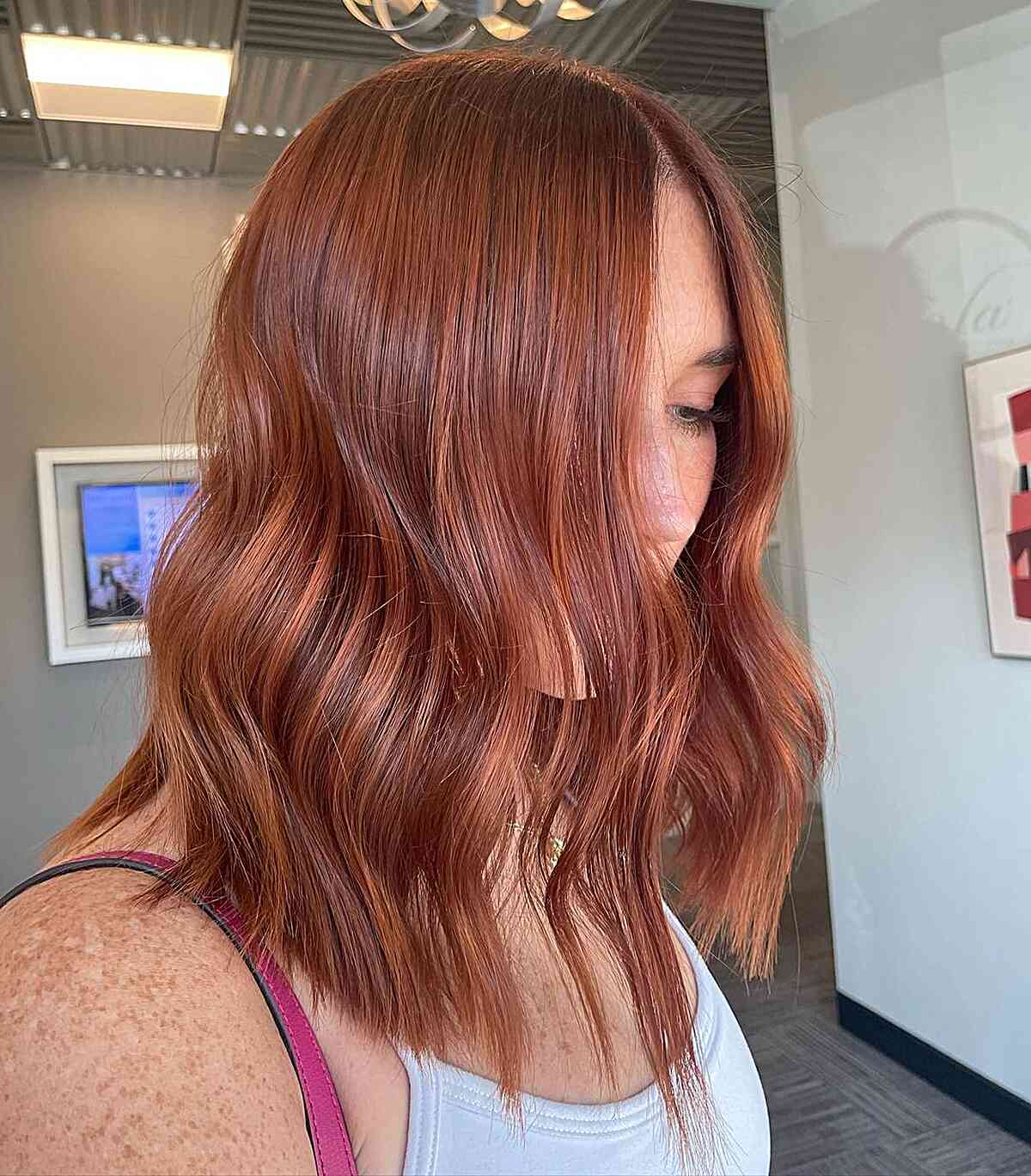 Cute Sweet Chocolate Auburn Medium Hairstyle
