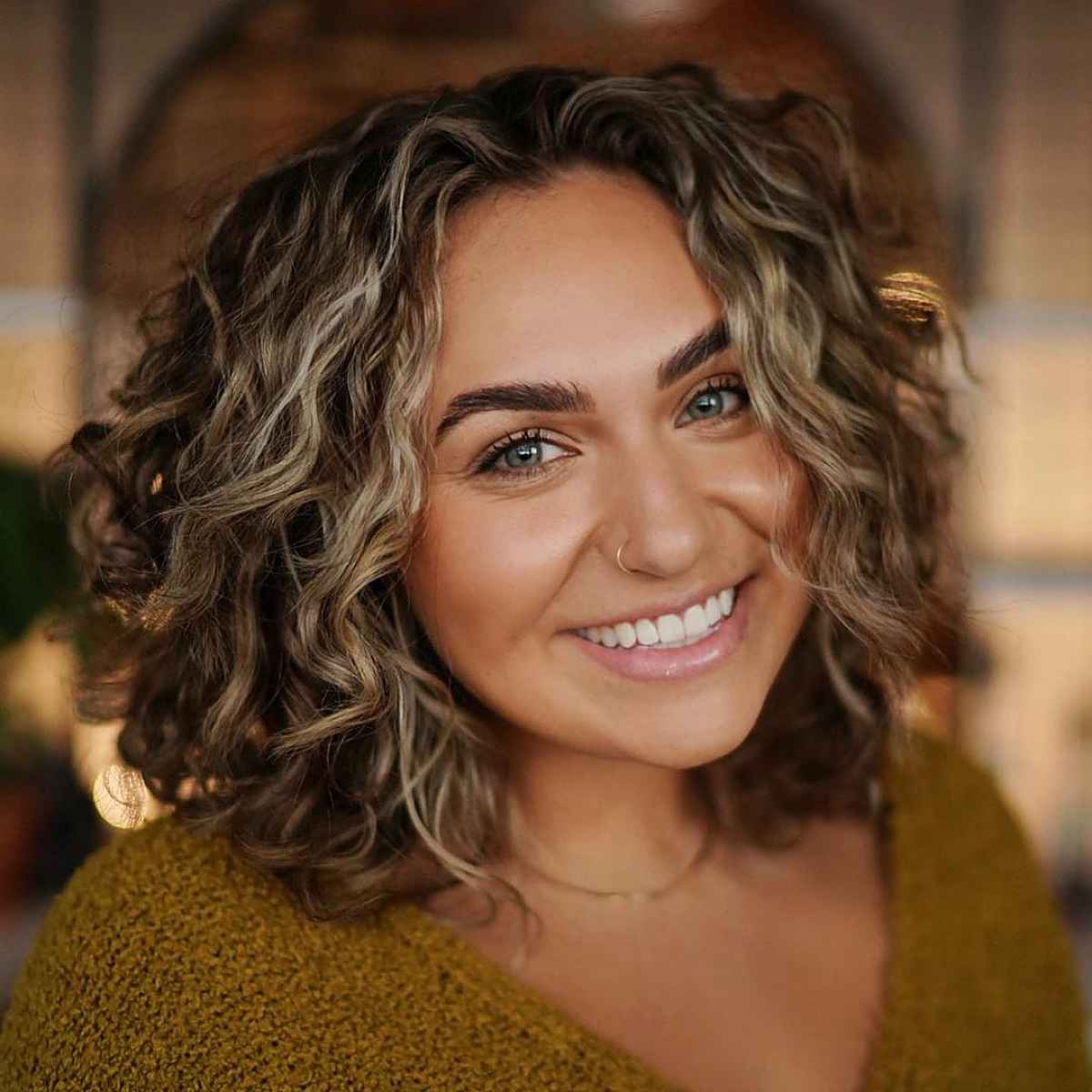 cute tight ringlets on short hair