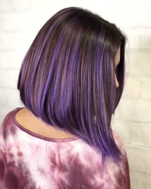 21 Purple Highlights Trending In 2020 To Show Your Colorist