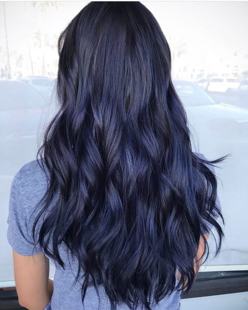 fascinating fashion pilus color that lets the rebel side of your personality hold upward expressed Dark Blue Hair Trend: fifteen Awesome Examples to Consider
