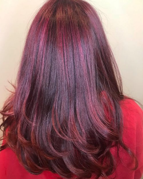 22 Hottest Red Purple Hair Colors Balayage Ombres And
