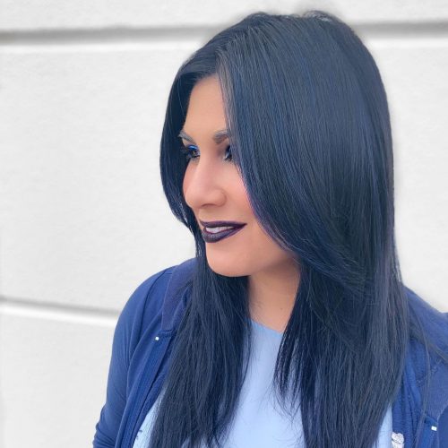 fascinating fashion pilus color that lets the rebel side of your personality hold upward expressed Dark Blue Hair Trend: fifteen Awesome Examples to Consider