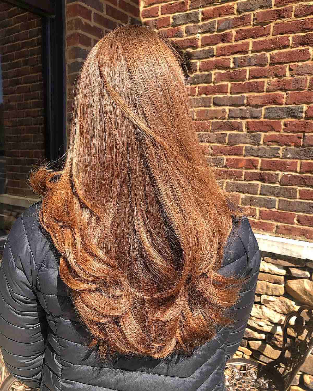 Nice Deep U Cut for Long Layered Hair