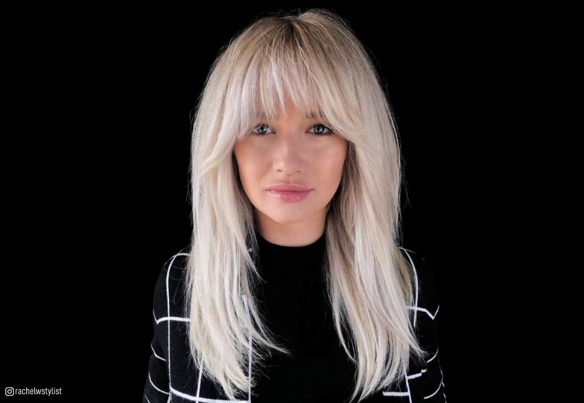 Cute Haircuts  Hairstyles with Bangs  Layered Blonde Long Hair with Bangs