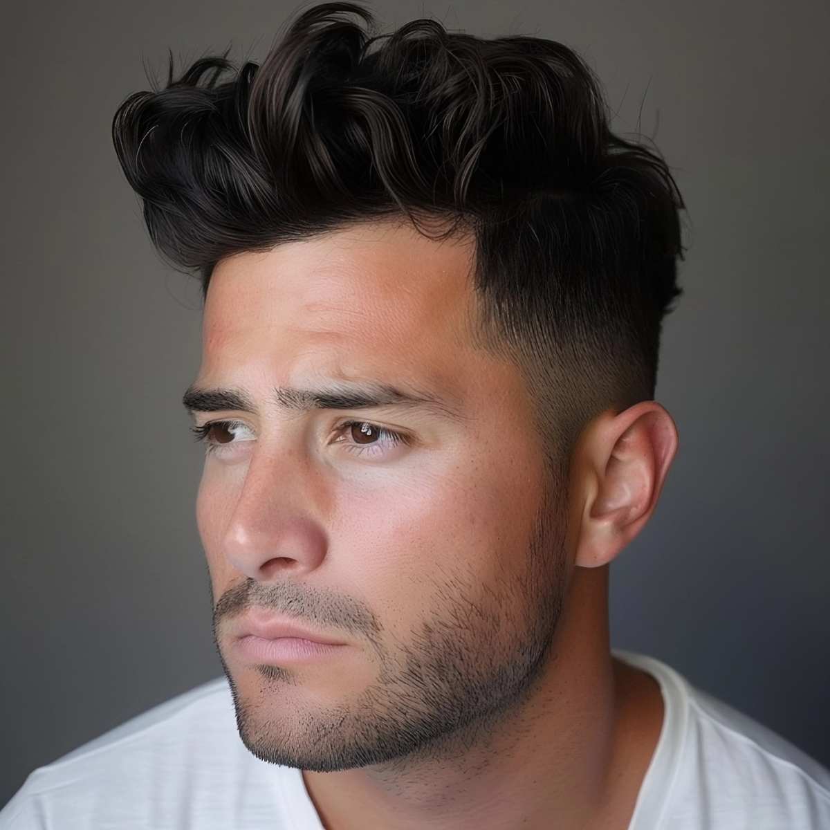 Low-Maintenance Disconnected Pompadour