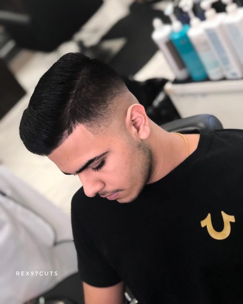 the classic driblet fade haircut is specific type of pilus fade that starts from the temples 24 Coolest Examples of Drop Fade Haircuts This Year