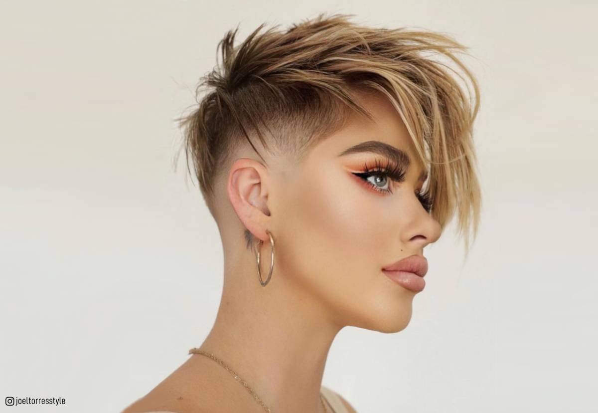 Image of Edgy pixie haircut