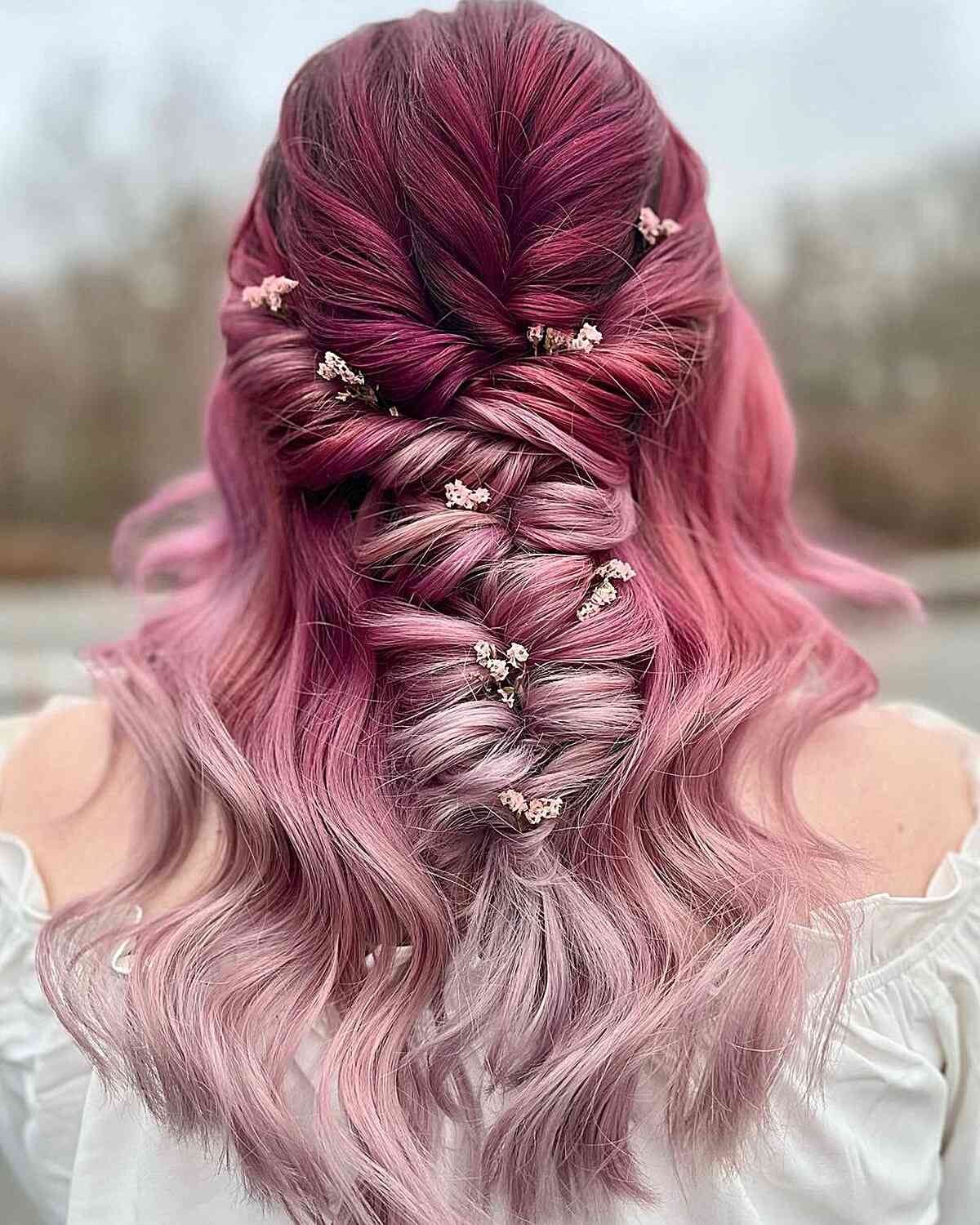 Picture of an effortless updo medium cute hair
