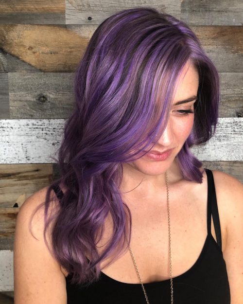 21 Purple Highlights Trending In 2020 To Show Your Colorist