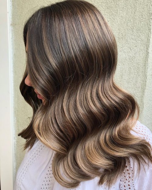 Picture of an evening out waves caramel brown