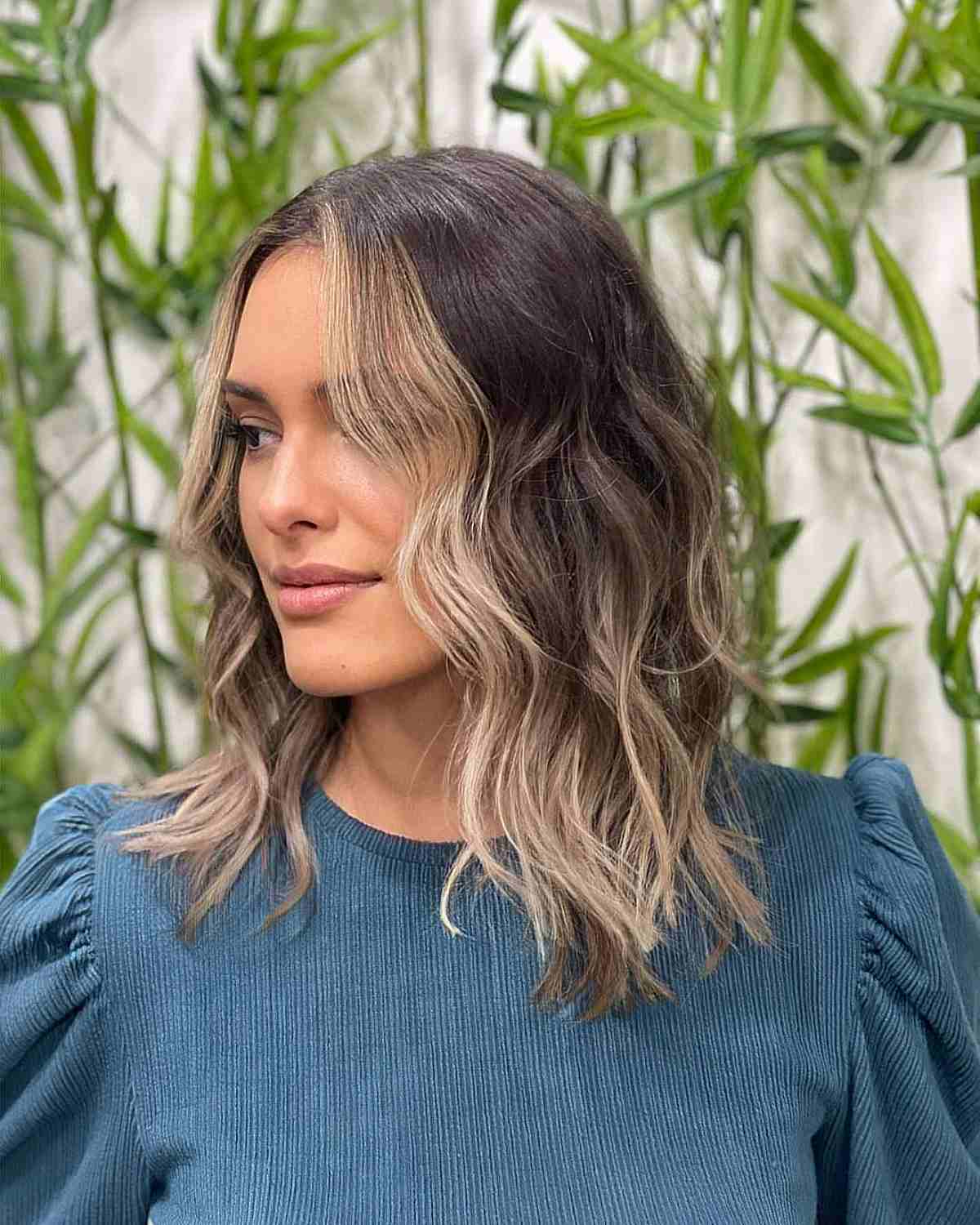 Face-Framing Balayage Medium Hairstyle