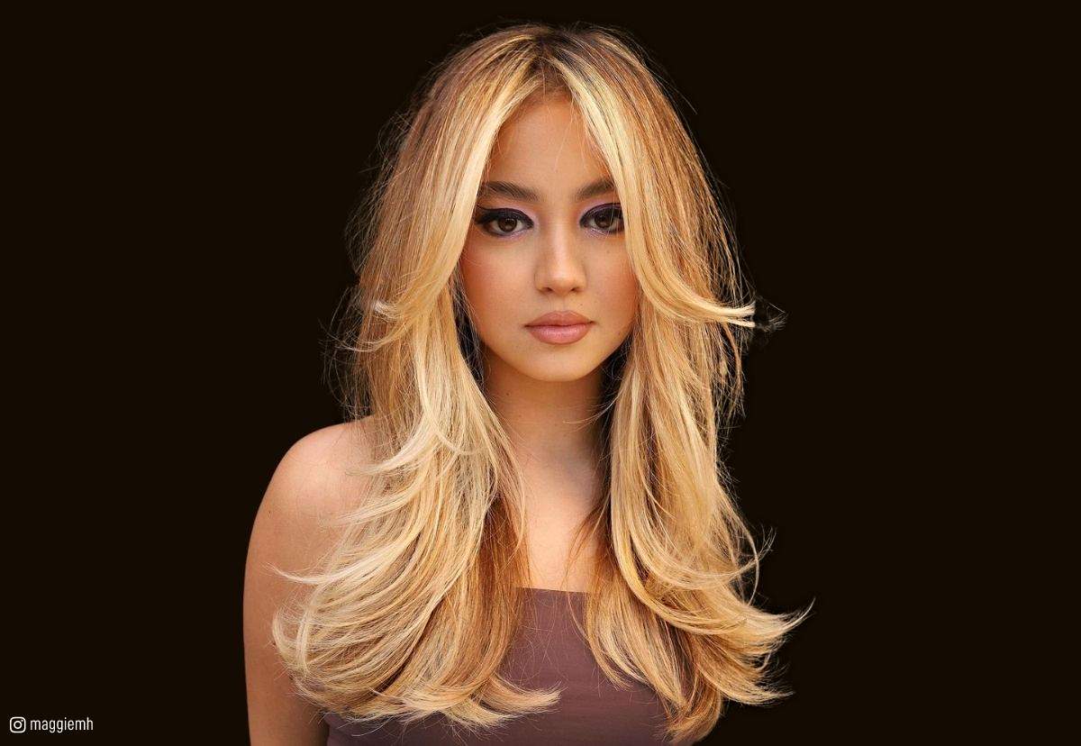 face frame long layered hair