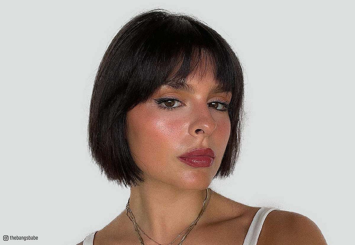 Image of Blunt french bob thin hair