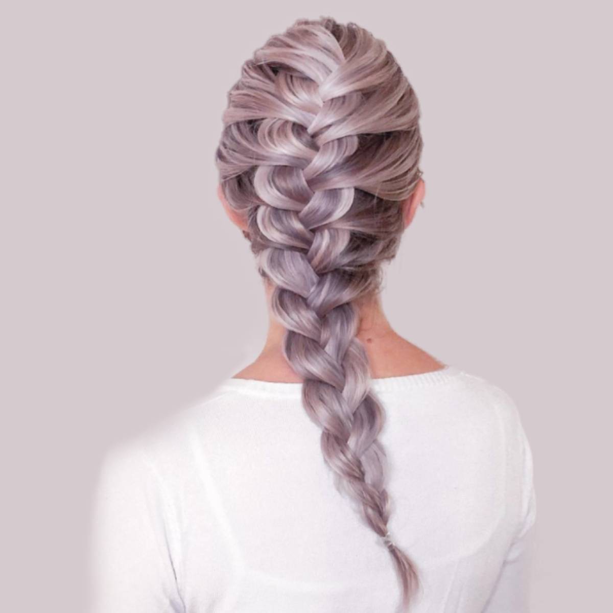 Image of French braid hairstyle for oval faces