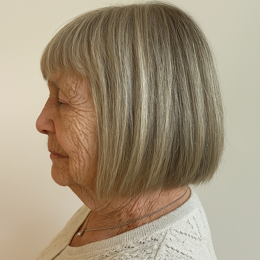 Classic Blunt Bob with Soft Bangs