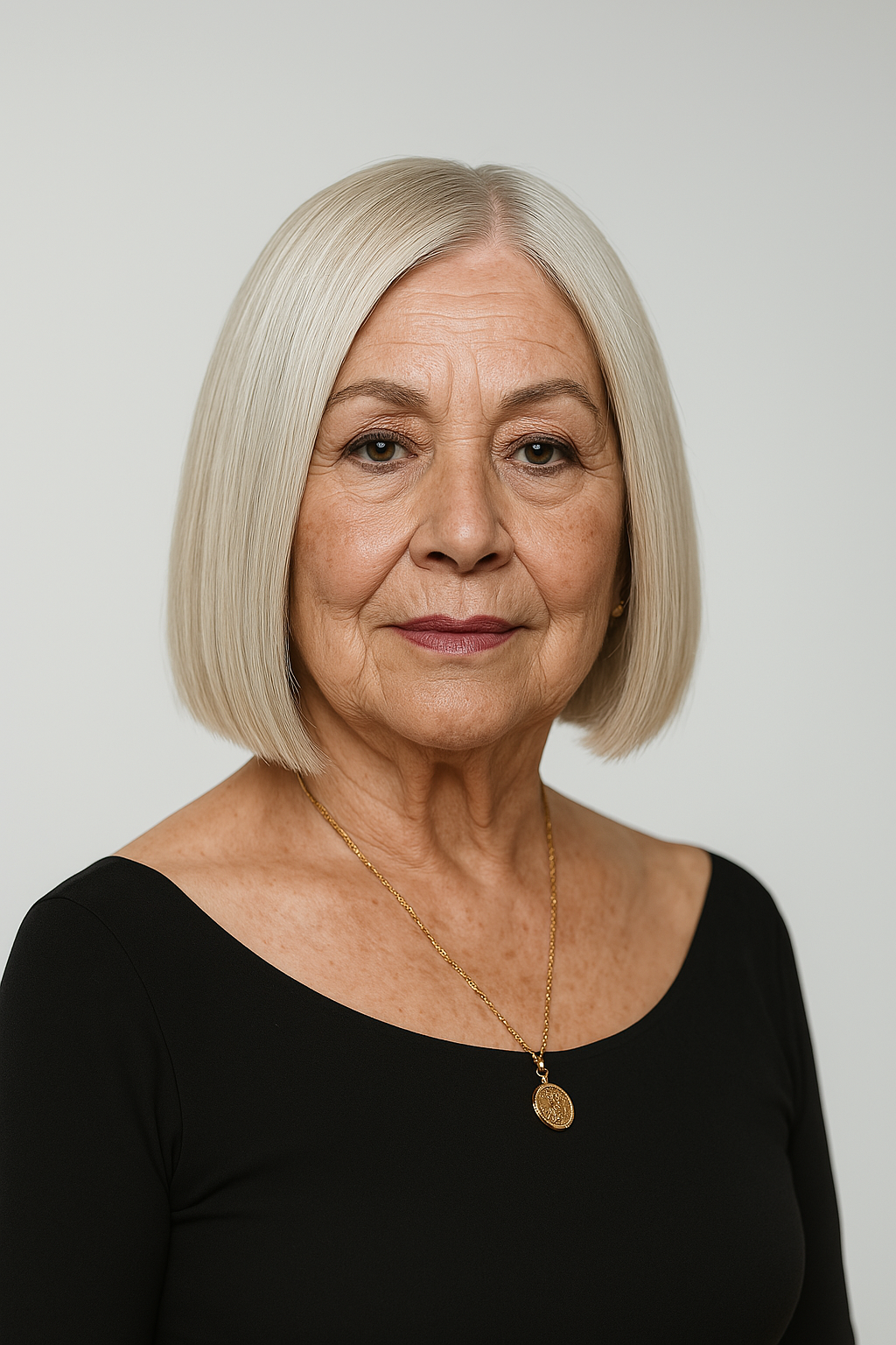 Sleek Blunt Bob with Subtle Shine