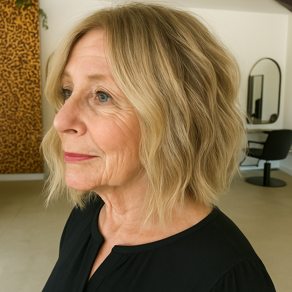 Soft Blunt Cut with Gentle Waves