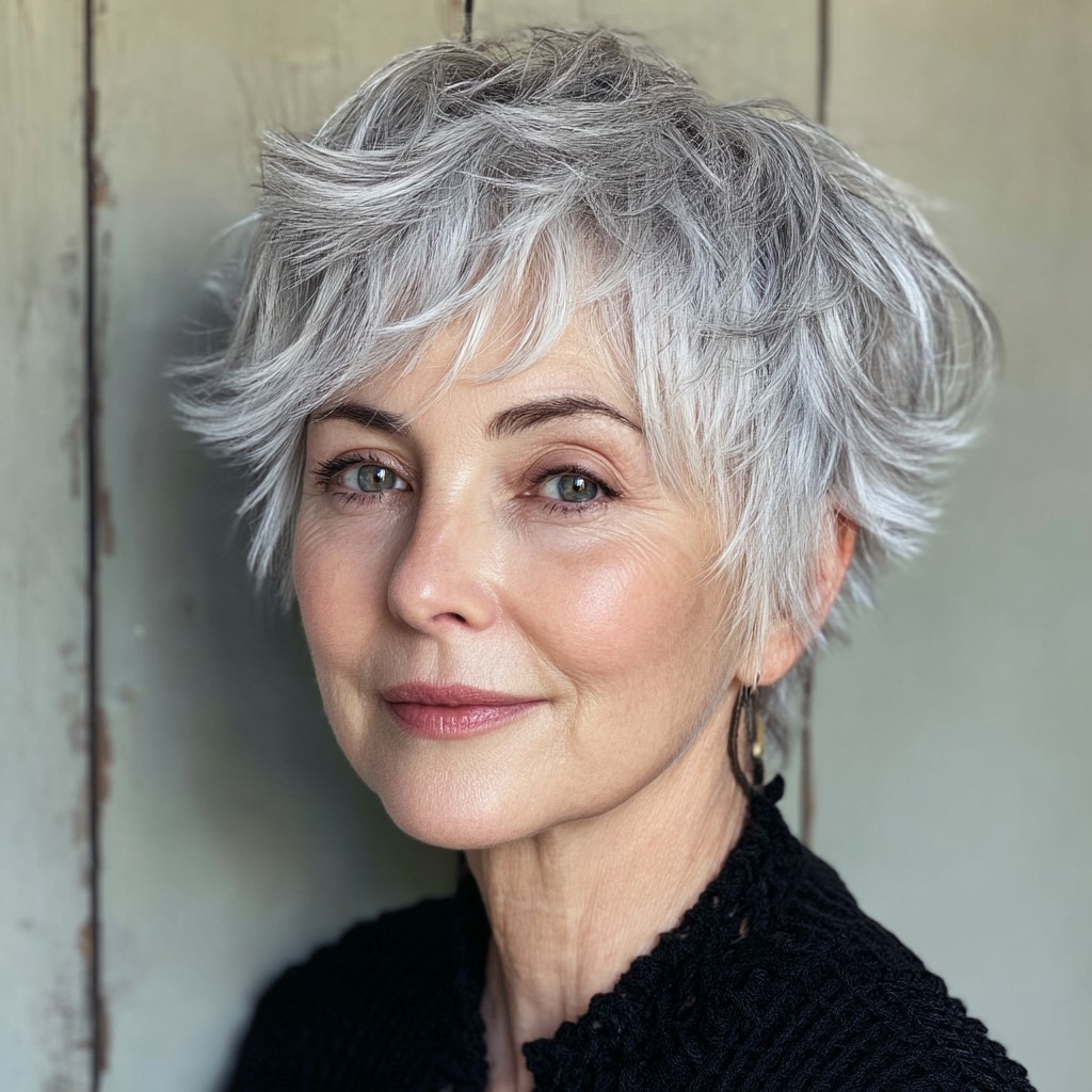 Chic Textured Pixie Cut with Soft Layers