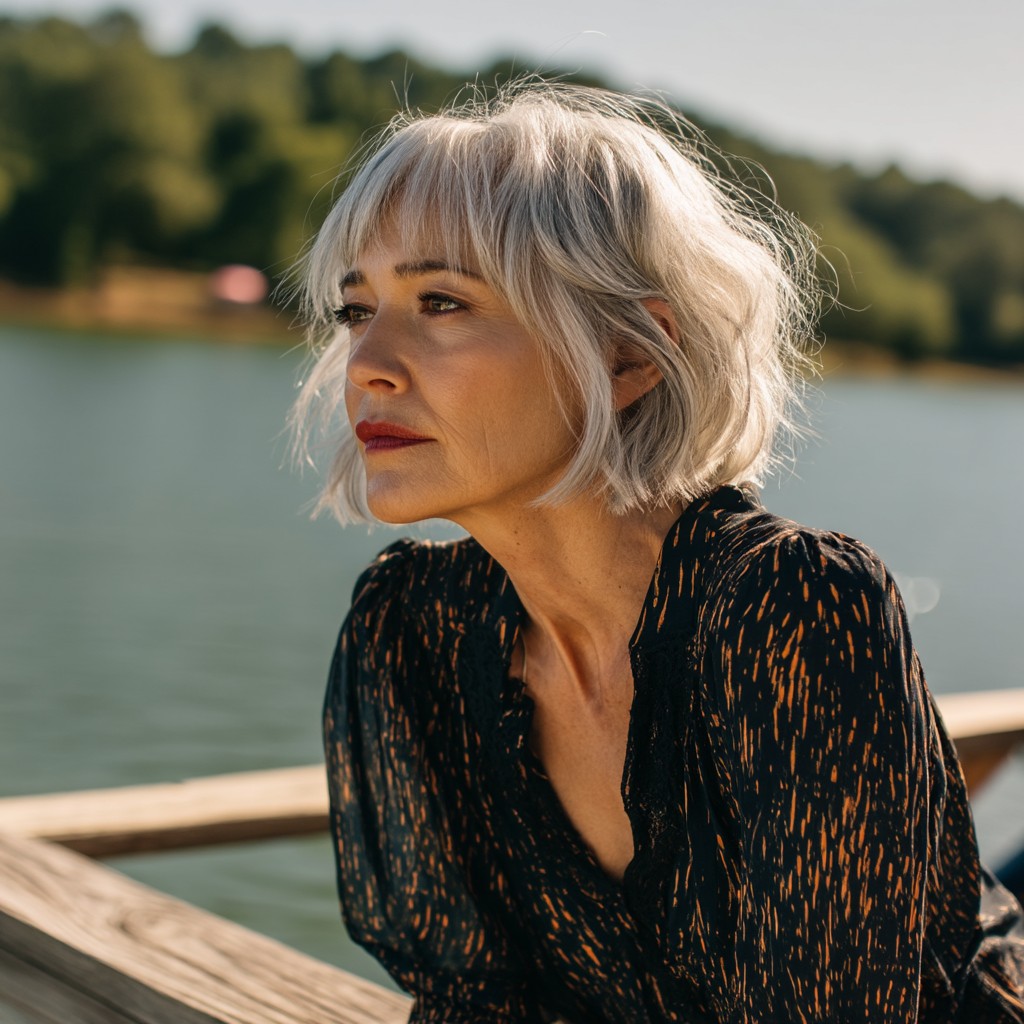 Chic Textured Bob with Face-Framing Layers