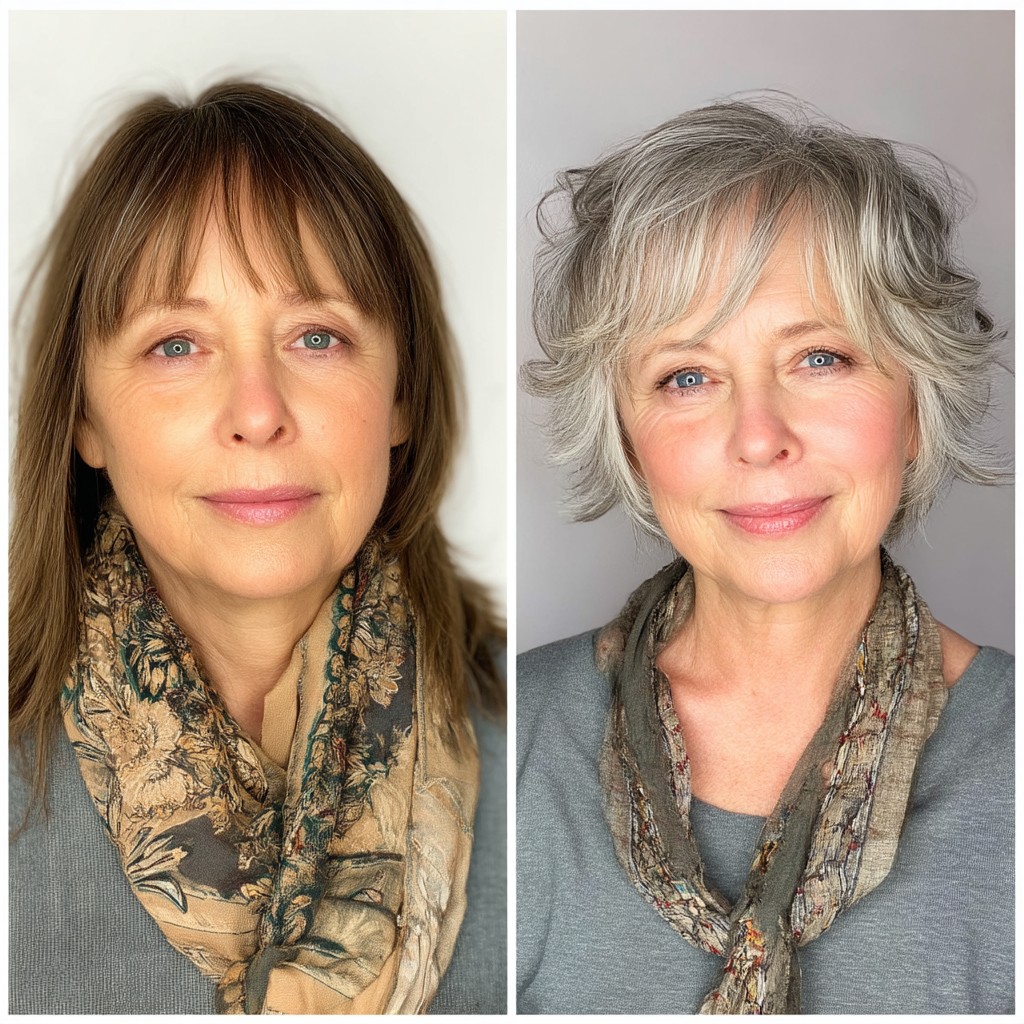 Chic Textured Pixie Cut for Mature Women
