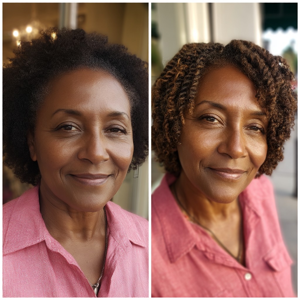 Defined Twisted Crochet Curls with Natural Volume