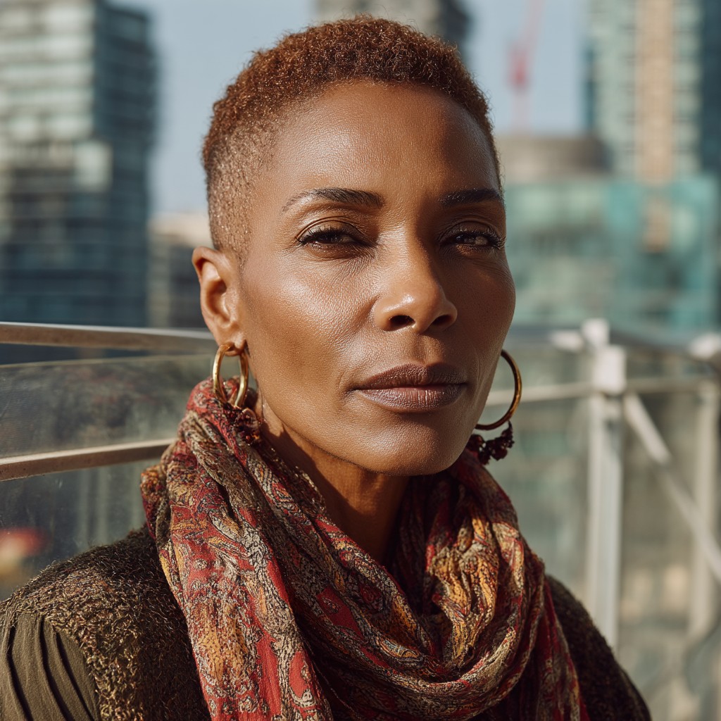 Chic Short Brown Hair with Tapered Sides