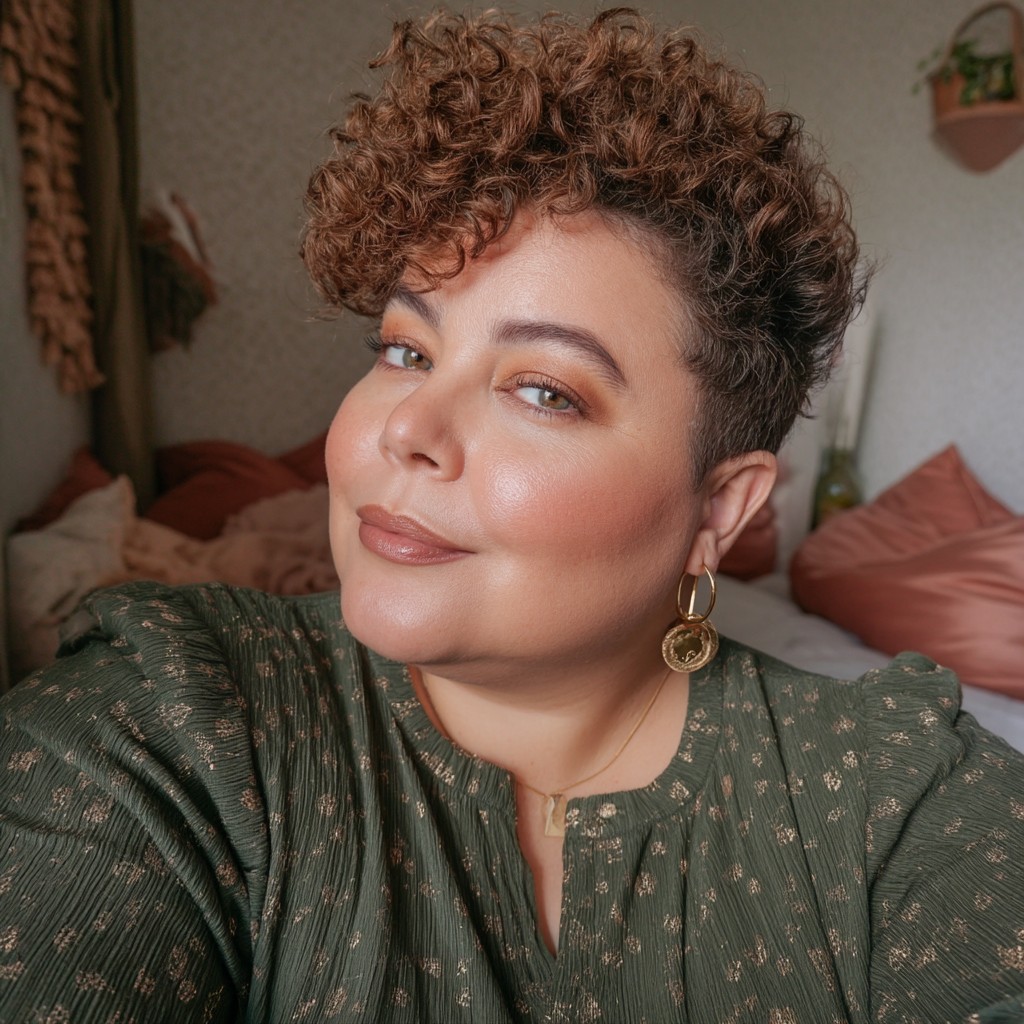 Curly Short Crop with Defined Curls