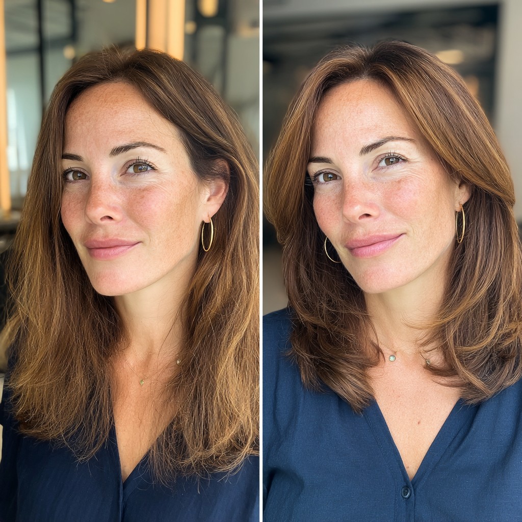 Effortless Medium-Length Cut with Subtle Layers