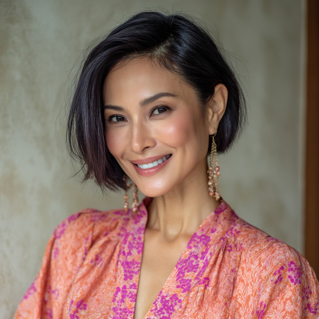 Modern Textured Bob with Subtle Asymmetry