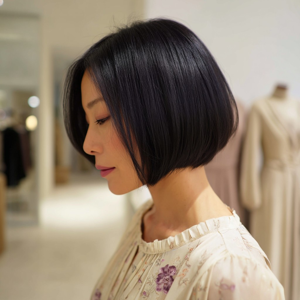 Sleek Inverted Bob with Subtle Texturing