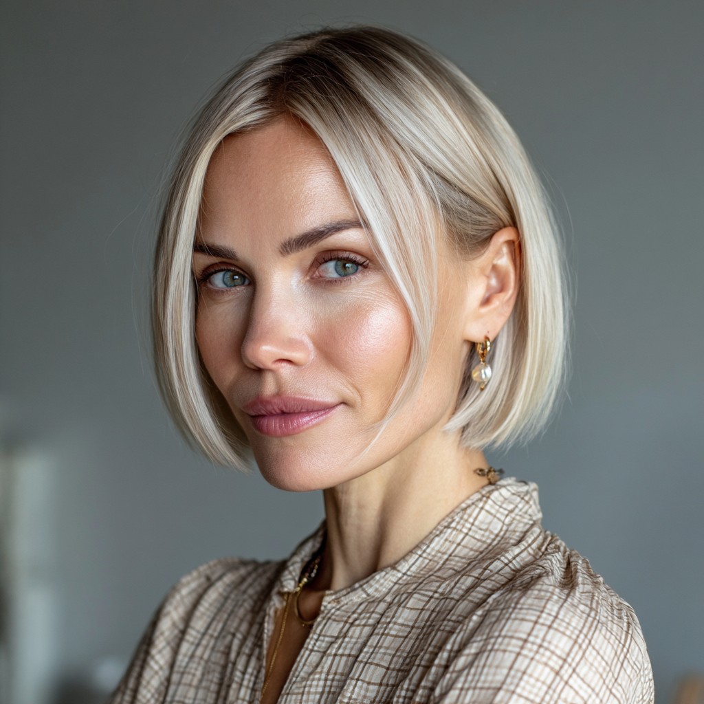 Stylish Blunt Bob with Soft Edges