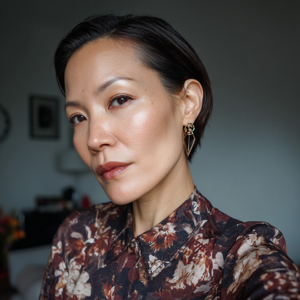 Stylish Chestnut Bob with Subtle Texturing