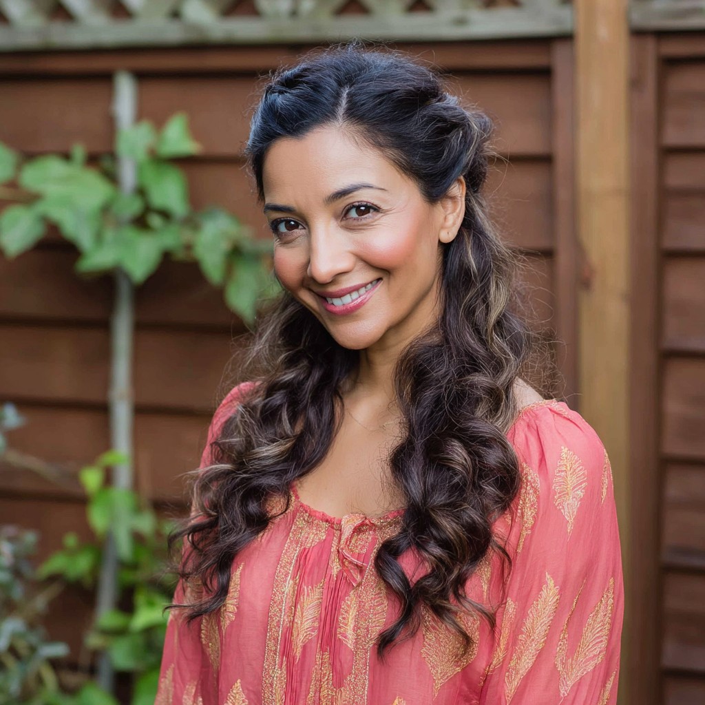 Sun-Kissed Brown Curls with Soft Volume
