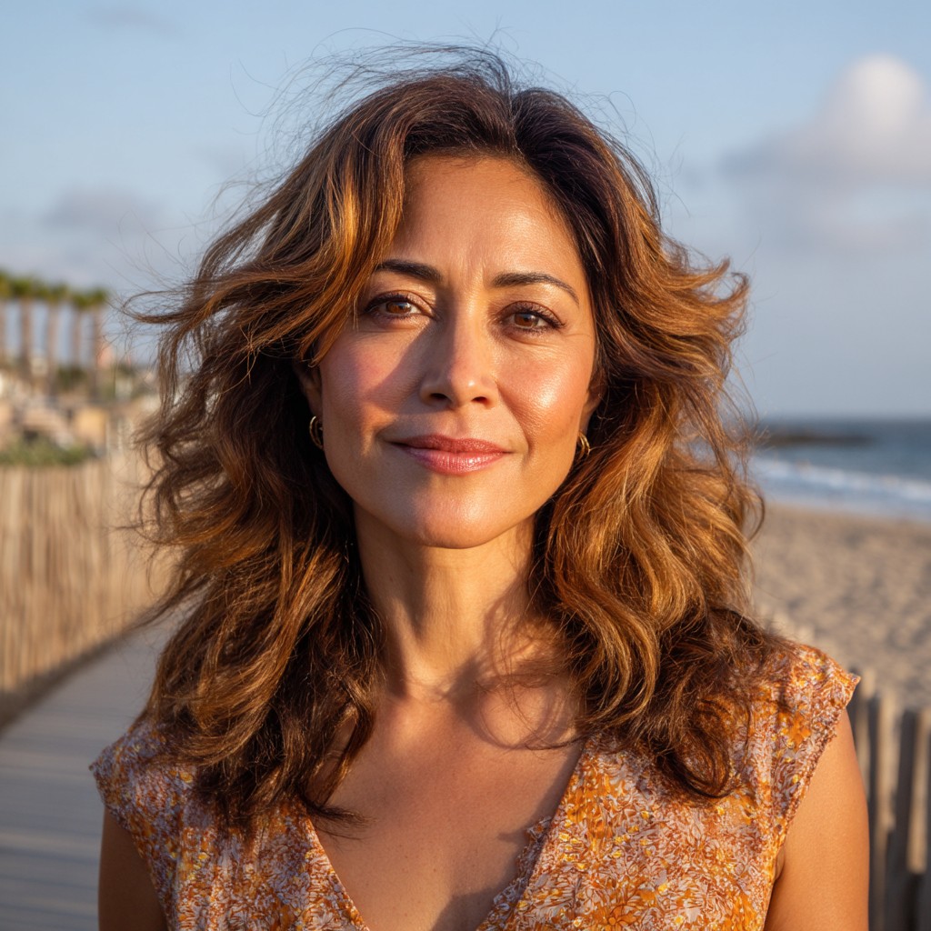 Textured Brown Waves with Soft Layers
