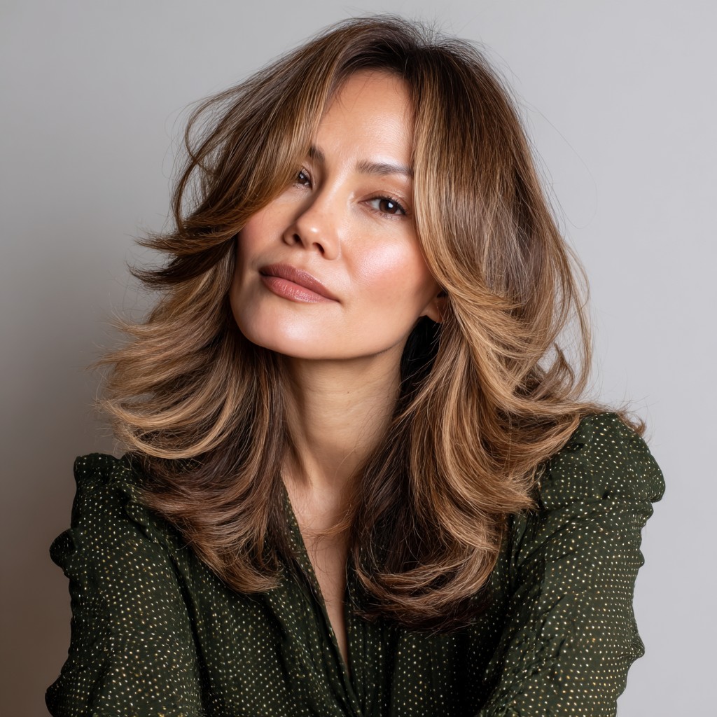 Textured Medium-Length Cut with Face-Framing Layers