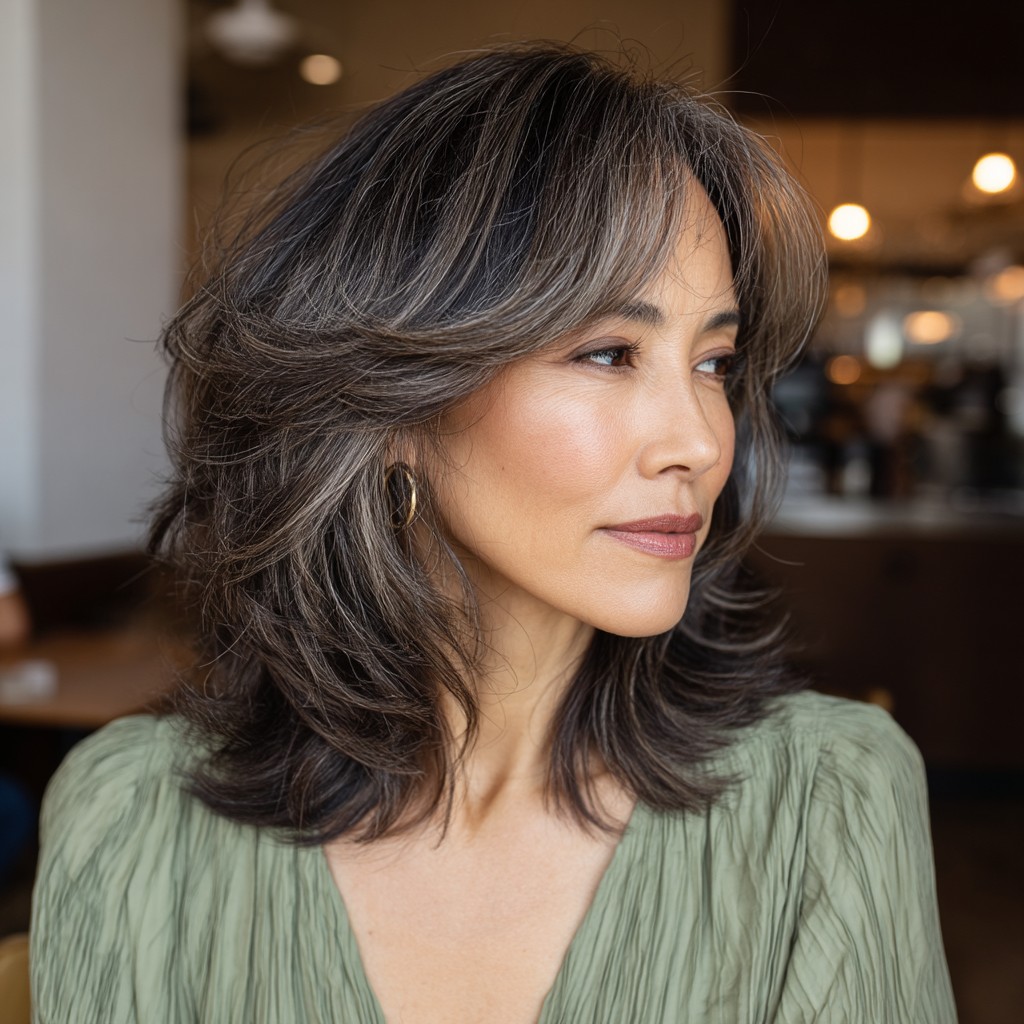 Textured Medium-Length Cut with Soft Face-Framing Layers