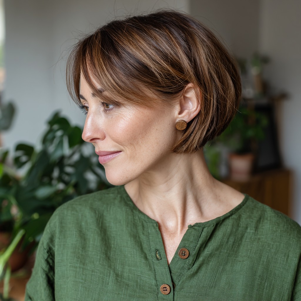 Chic Textured Bob with Subtle Layers