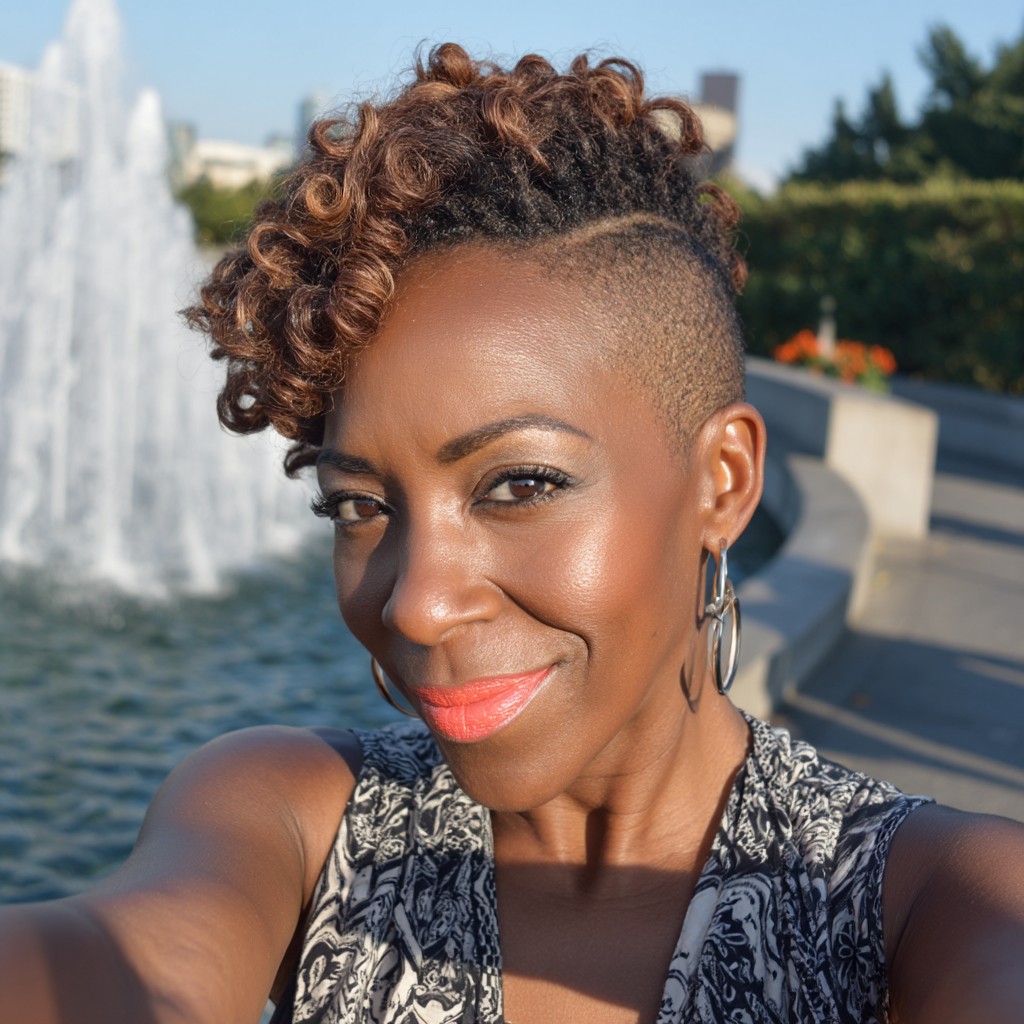 Bold Curly Mohawk with Undercut