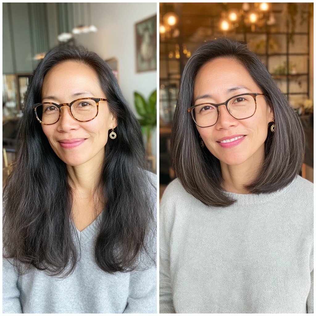 Chic Blunt Bob with Subtle Layering