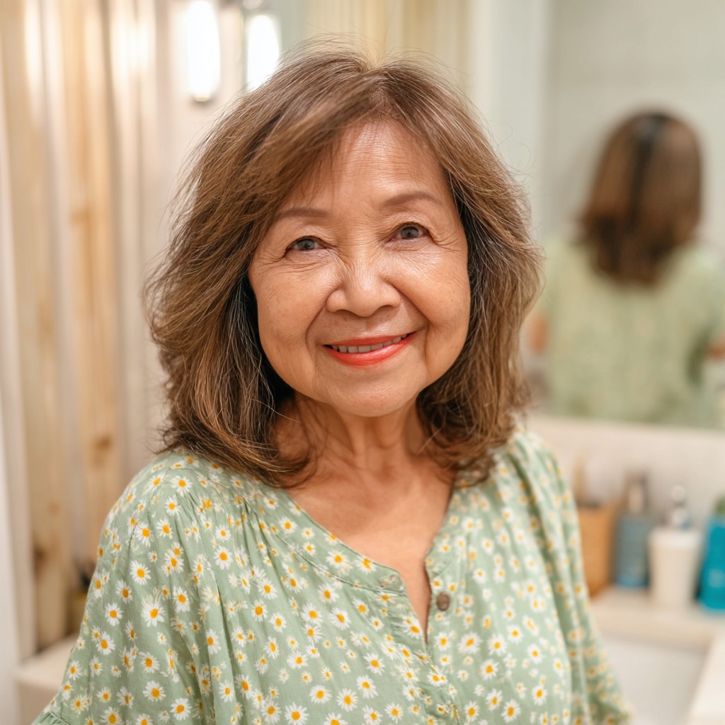 Chic Layered Shag with Soft Movement
