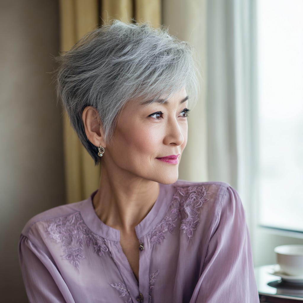 Chic Long Pixie Cut with Soft Layers