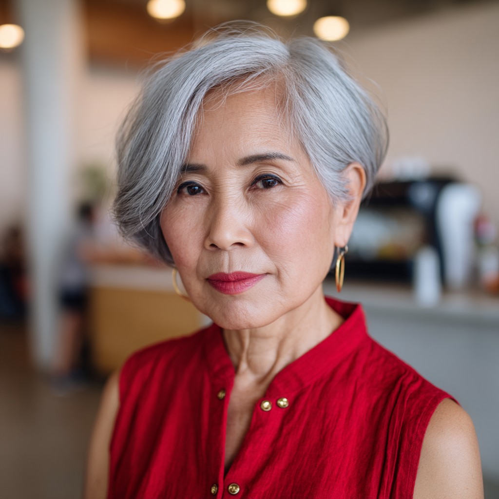 Chic Long Pixie Cut with Soft Waves