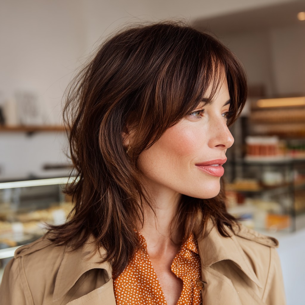 Chic Shaggy Cut with Face-Framing Layers