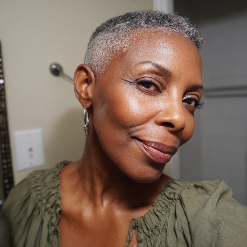 Chic Short Textured Cut with Silver Highlights