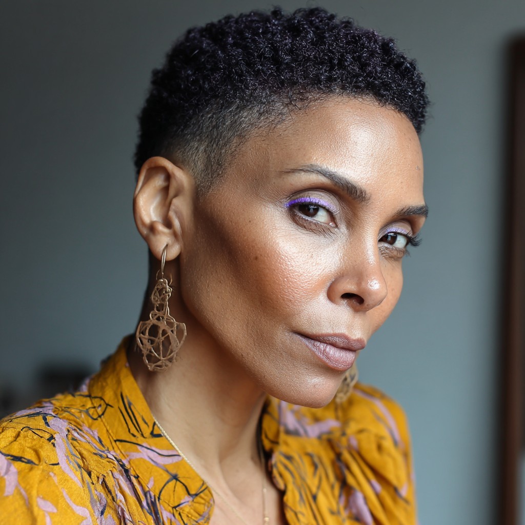 Chic Tapered Short Cut with Defined Curls