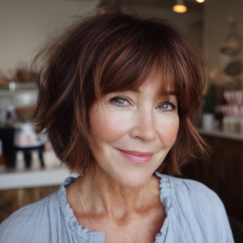 Chic Textured Bob with Face-Framing Layers