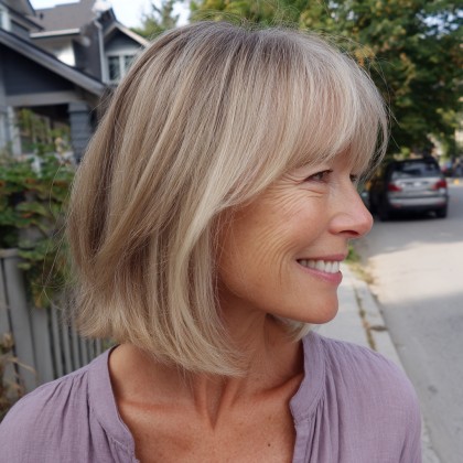Chic Textured Bob with Subtle Face-Framing Layers