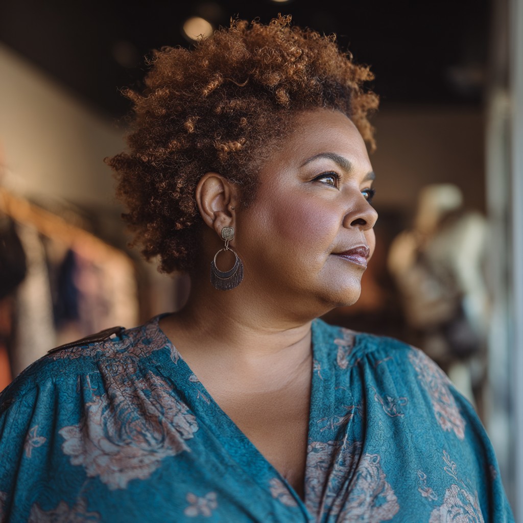 Chic Textured Natural Curls with Defined Volume