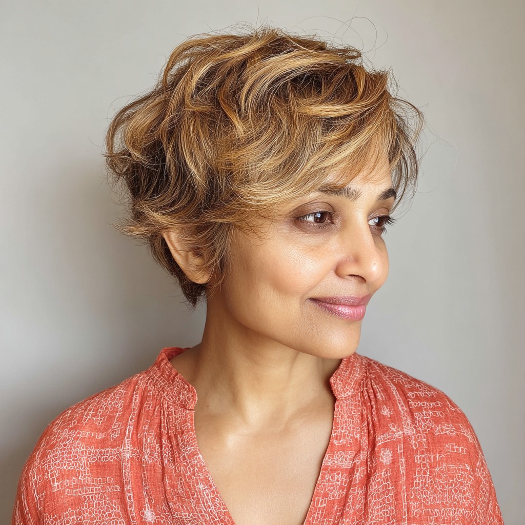 Chic Textured Short Cut with Defined Waves